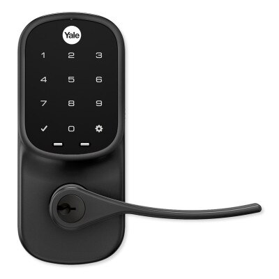 Yale Z-Wave Plus Assure Touchscreen Keypad Lever Lock, Gen5, Black Suede